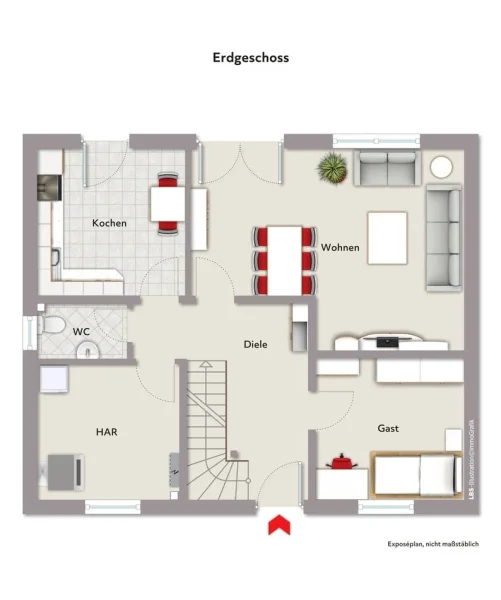 unverbindliche Darstellung Grundriss EG