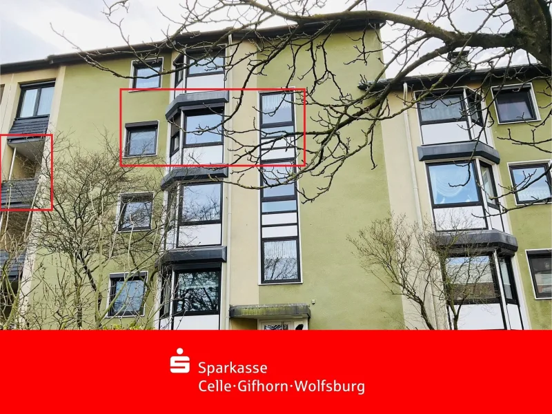 Vorderseite Eingang - Wohnung kaufen in Wolfsburg - Eigentumswohnung auf ErbpachtWolfsburg - Westhagen
