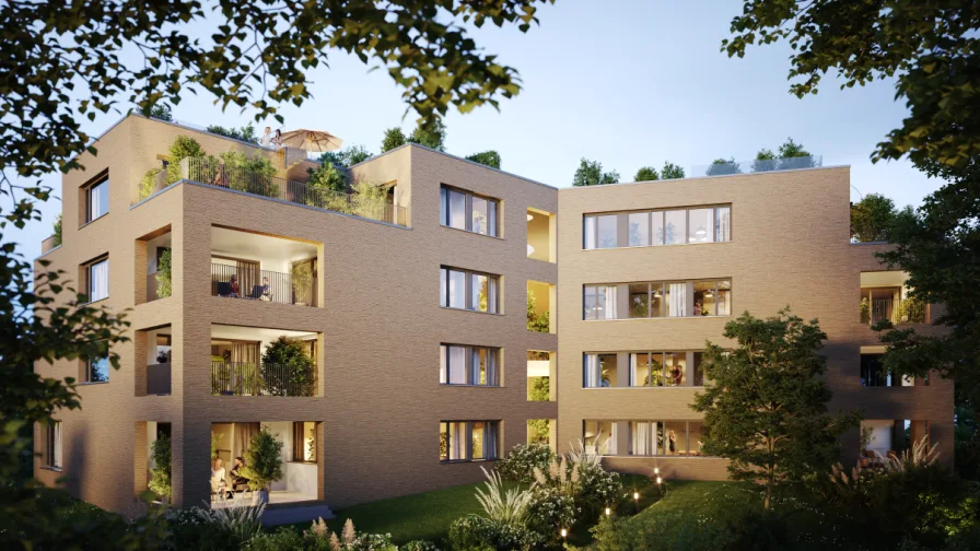 ATRIUM - Perspektive B - Wohnung kaufen in Göttingen - Neubau - Atrium am Nonnenstieg - Gartenwohnung Nr. 1 EXKLUSIVES WOHNERLEBNIS IN FEINSTER KOMPOSITION