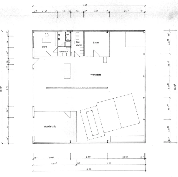 bemaßter Grundriss