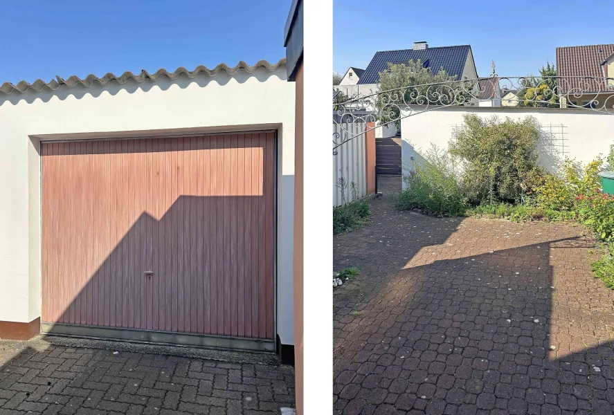 Garage und Terrasse