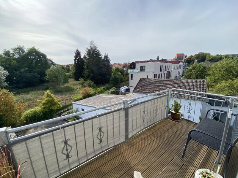 Blick Balkon Wohnung DG