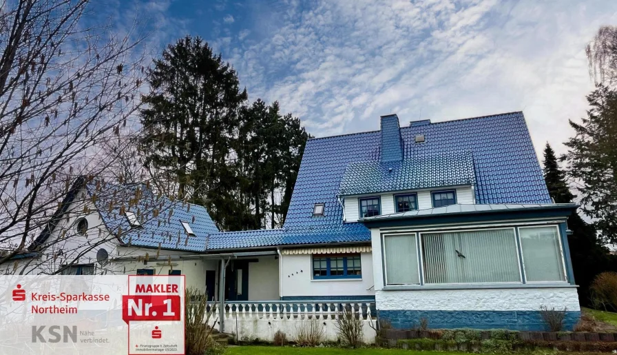 Rückansicht - Haus kaufen in Kalefeld - Alleinlage mit viel Platz für Wohnen und Hobby!
