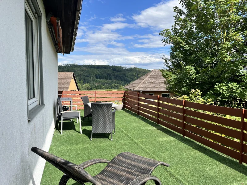 Balkon/Dachterrasse mit Aussicht