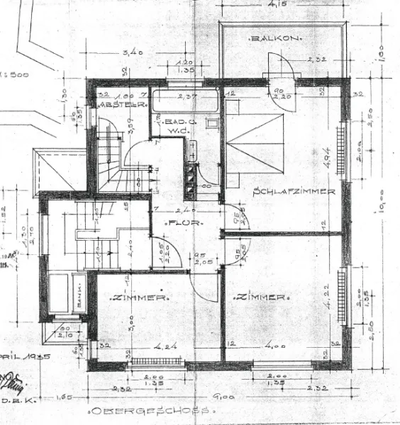 Grundriss Obergeschoss