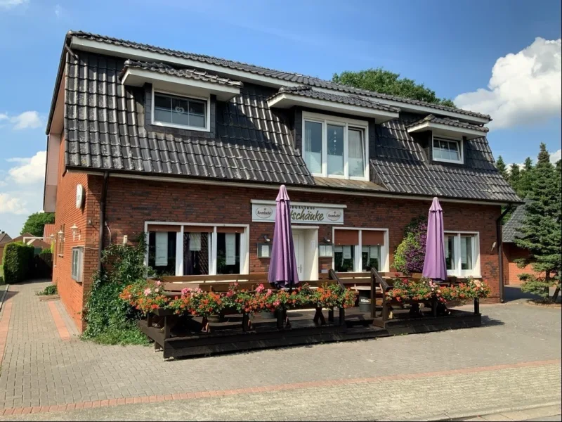 Vorderansicht - Gastgewerbe/Hotel kaufen in Börger - Gaststätte mit Restaurant und Saal im Herzen des Hümmlings