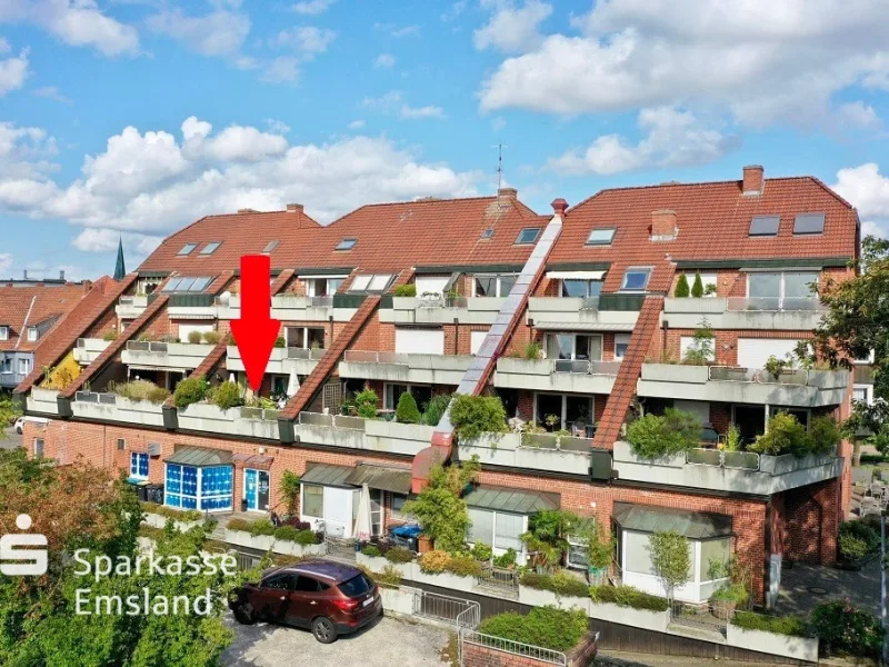 Titelbild - Wohnung kaufen in Lingen - Lingen - Innenstadt:Vermietete Terrassenwohnung mit Tiefgaragenstellplatz