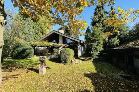 Gartenansicht - Haus kaufen in Heiligenhaus - Architektenwohnhaus mit Werkstatt