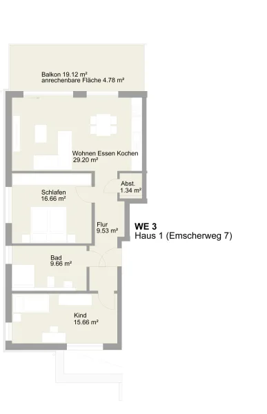 Grundriss Emscherweg 7 - Wohnung 3