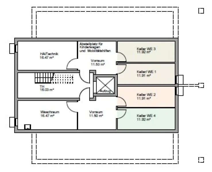 Grundriss KG - Emscherweg 7