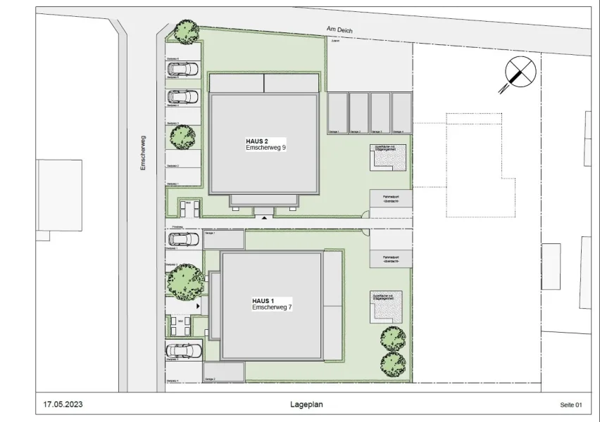 Lageplan Emscherweg 7 + 9