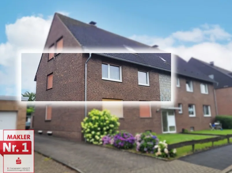 Vorderansicht - Wohnung kaufen in Voerde - *KAUFPREISREDUZIERUNG* 3-Zimmer-Wohnung mit Balkon und Garage im Herzen von Spellen!