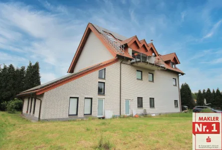 Gartenansicht - Büro/Praxis kaufen in Hünxe - Arbeiten und Wohnen unter einem Dach!