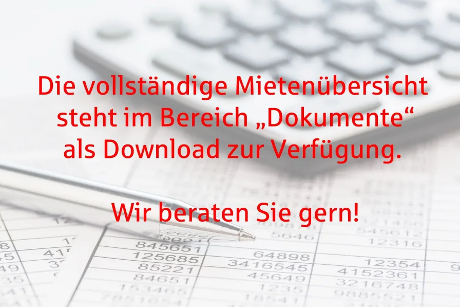 Mietenübersicht zum Download