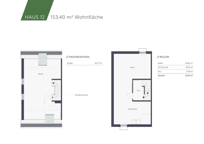 Grundriss DG und Alternative