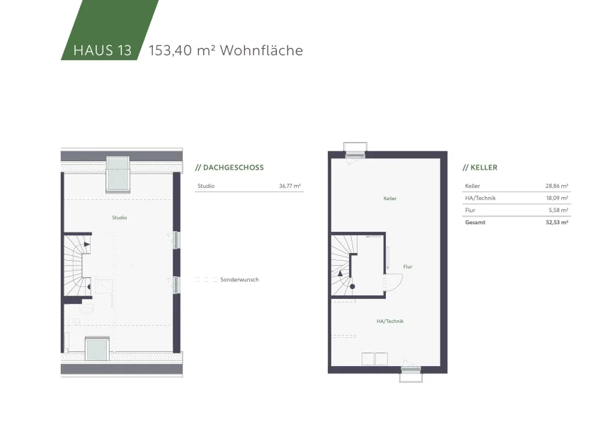 Grundriss DG und Alternative