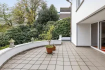 Terrasse im Souterrain