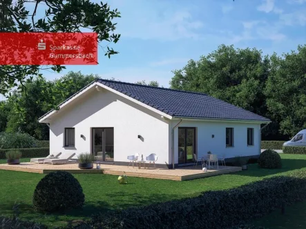 Visualisierung Bungalow - Haus kaufen in Reichshof - Klimafreundliches Wohnen zentral in Reichshof-Denklingen!