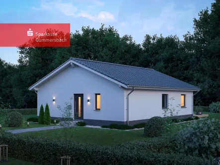 Visualisierung Bungalow - Haus kaufen in Reichshof - Neubau-Bungalow in Reichshof-Denklingen - perfekt für Handwerker!