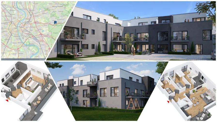Galerieansicht - Wohnung kaufen in Bergisch Gladbach - Wohnen in Lustheide - Zuhause in Bergisch Gladbach!