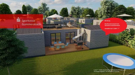 Visualisierung Bespiel Tiny-House - Haus kaufen in Bergneustadt - Innovatives und richtungsweisendes Baugebiet in Bergneustadt - Tiny-House nahe der Aggertalsperre!