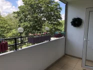 Blick auf den großen Balkon