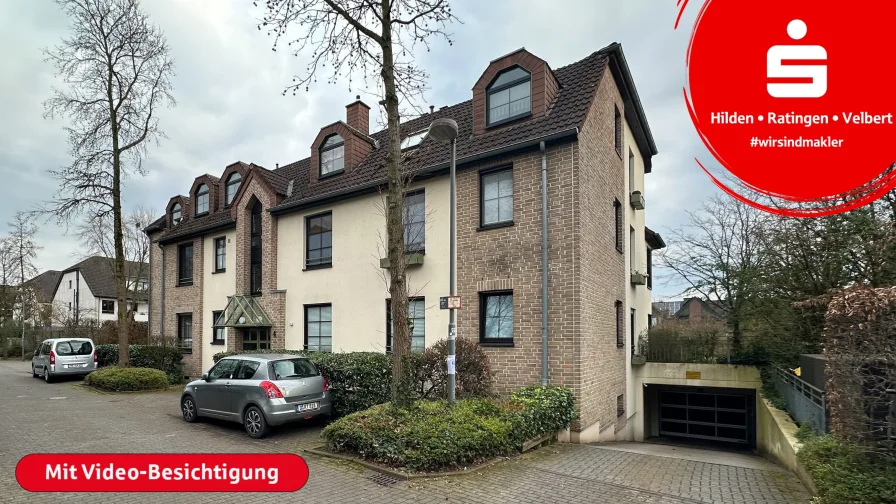 Straßenansicht - Wohnung kaufen in Ratingen - Keine Erbpacht! Renovierte Dachgeschosswohnung mit Balkon und Tiefgaragenstellplatz in Ratingen-Ost