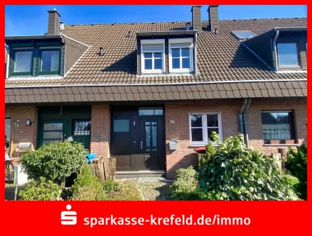 Außenansicht - Haus kaufen in Krefeld - Reihenmittelhaus mit Garage