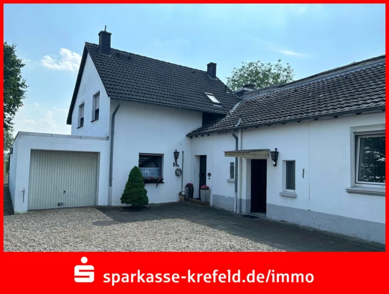 Hinterhaus und Anbau Vorderhaus - Haus kaufen in Krefeld - 2 Einfamilienhäuser auf einem Grundstück