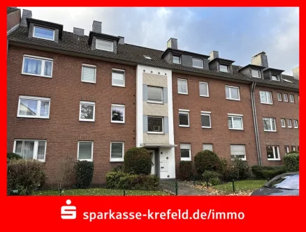 Straßenansicht - Wohnung kaufen in Krefeld - 2-Zimmer-Eigentumswohnung mit Garage