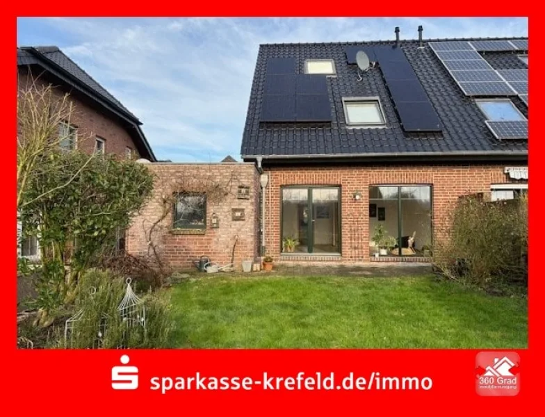 Gartenansicht - Haus kaufen in Kerken - Modernes Reihenendhaus mit Garage