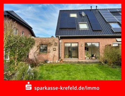 Gartenansicht - Haus kaufen in Kerken - Modernes Reihenendhaus mit Garage