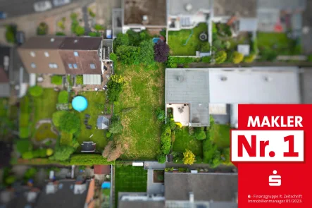 Luftansicht - Grundstück kaufen in Monheim - 443 m²  großes Baugrundstück in toller Lage