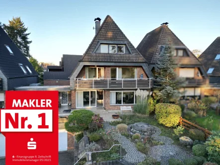 Außenansicht - Haus kaufen in Leverkusen - Einfamilienhaus in Toplage mit Rheinblick