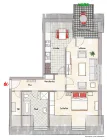 Grundrissskizze Wohnung 9