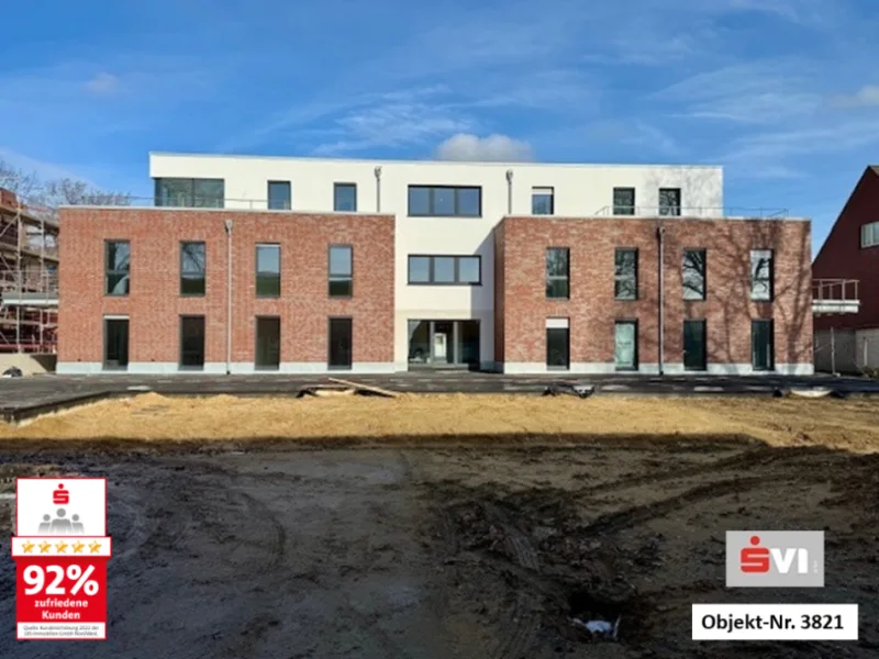 Titelbild - Wohnung kaufen in Oberhausen - schlüsselfertiger Neubau: barrierearme Etagenwohnung mit Sonnenbalkon und Tiefgaragenstellplatz