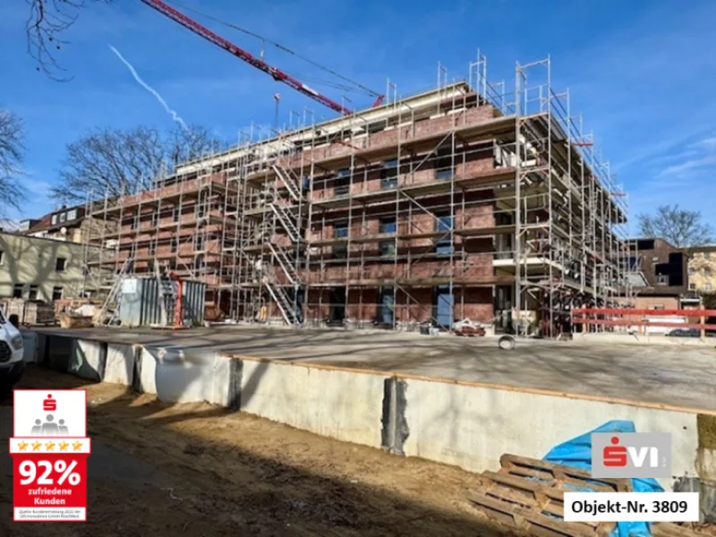 Titelbild 3809 - Wohnung kaufen in Oberhausen - schlüsselfertiger Neubau -barrierearme Etagenwohnung mit Balkon und zwei Tiefgaragenstellplätzen