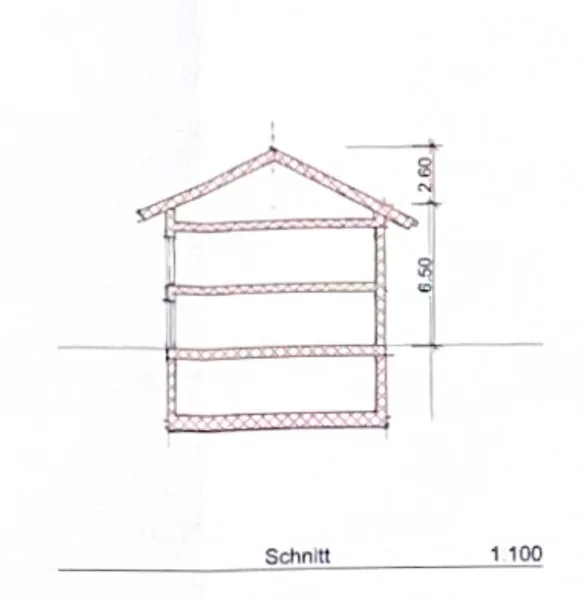 Schnitt aus Bauvoranfrage