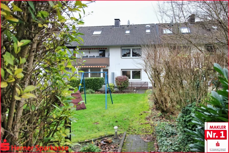 Gartenansicht - Haus kaufen in Herne - Zweifamilienhausmit eigenem Garten und Garage