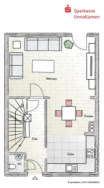 Grundriss EG (Einrichtungsbeispiel)