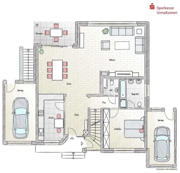 Grundriss EG (Einrichtungsbeispiel)