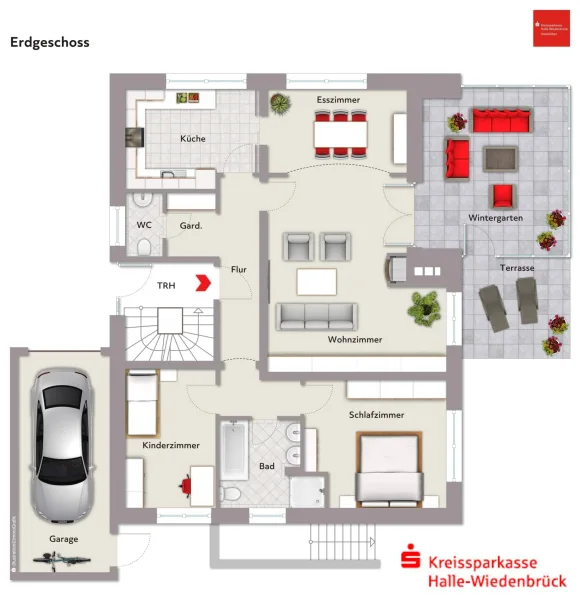 Grundriss EG - Haus kaufen in Halle - Wohnen für Generationen in Halle (Westf.) Naturnah und doch so zentral und ruhig gelegen.