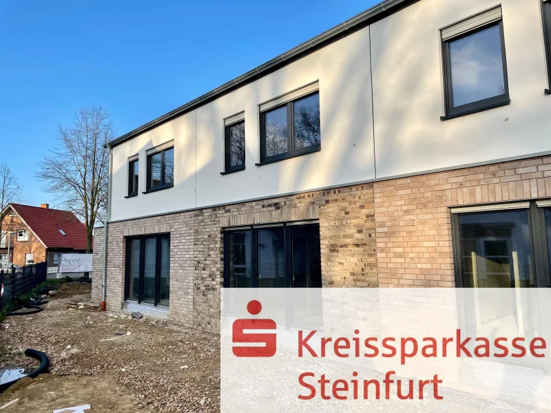 Gartenansicht - Haus kaufen in Mettingen - Eigentum statt Miete! Effizienzhaus 55 mit Wärmepumpe- Jetzt Wohnraumförderung sichern