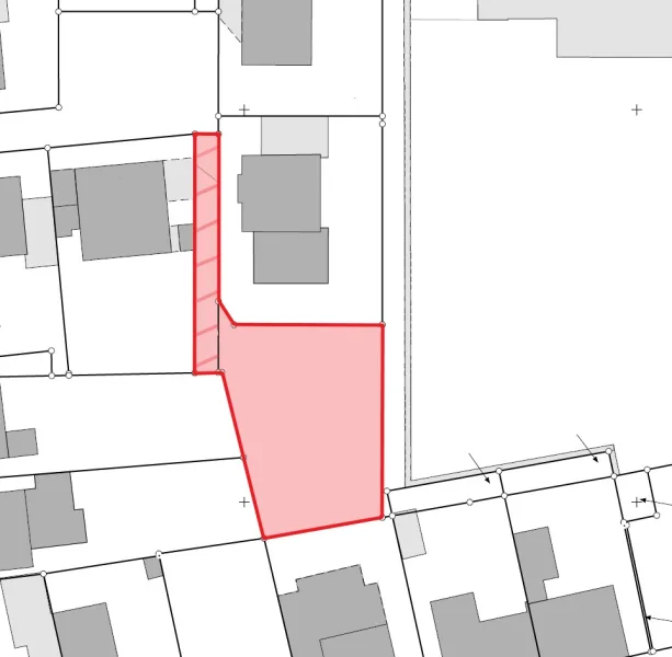 Katasterplan - Grundstück kaufen in Emsdetten - Innerstädtisches Baugrundstück