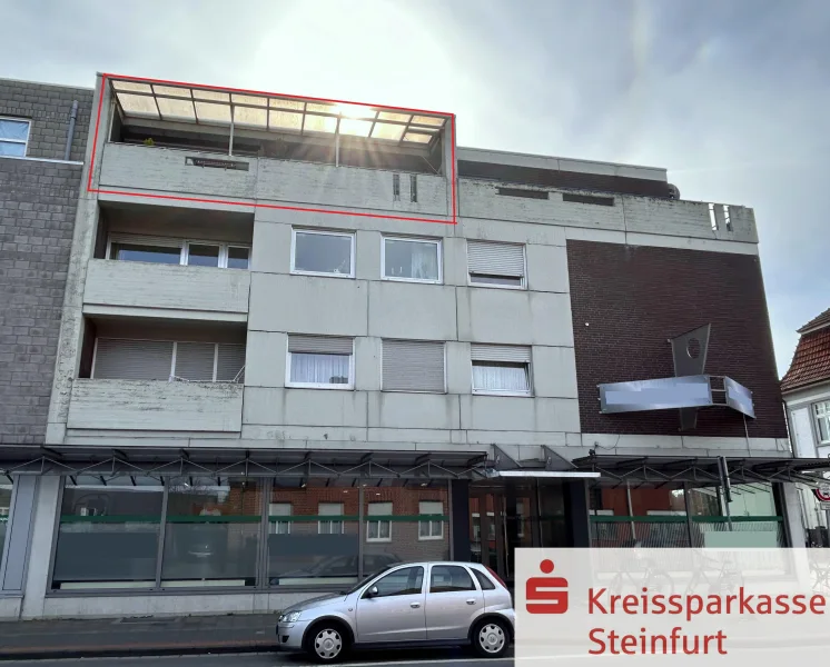 Nordwestliche Frontansicht - Wohnung kaufen in Emsdetten - Über den Dächern der Stadt