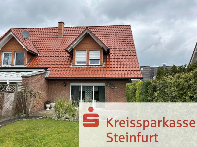 Außenansicht - Haus kaufen in Ibbenbüren - Neuwertige Doppelhaushälfte in Toplage
