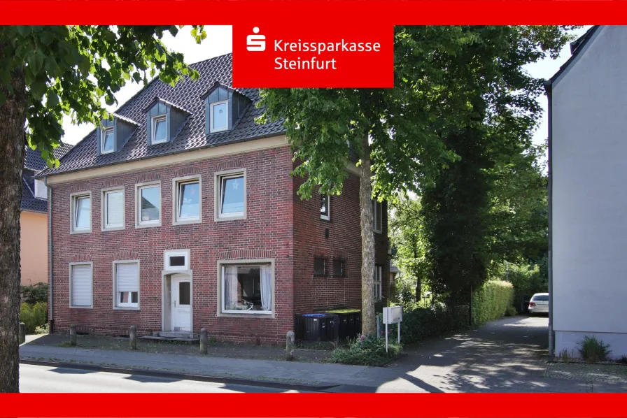 Straßenansicht - Haus kaufen in Steinfurt - Ihre Geldanlage in gepflegter, guter Lage!