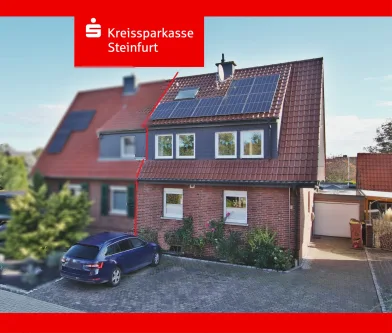 Straßenansicht - Haus kaufen in Horstmar - Charmante DHH für den Selbstnutzer und/oder Kapitalanleger! ! 