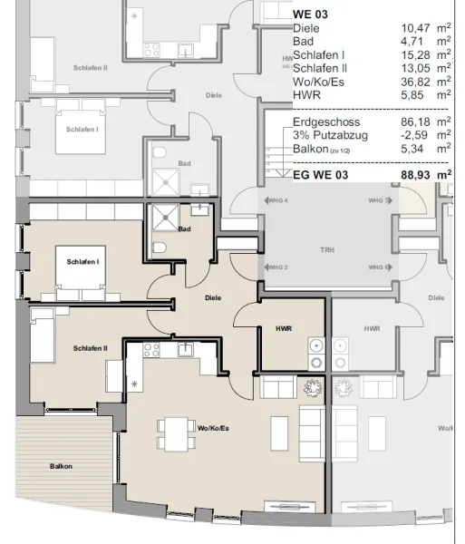 Grundriss WE 03 1. OG