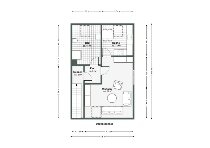 Dachgeschoss Einliegerwohnung